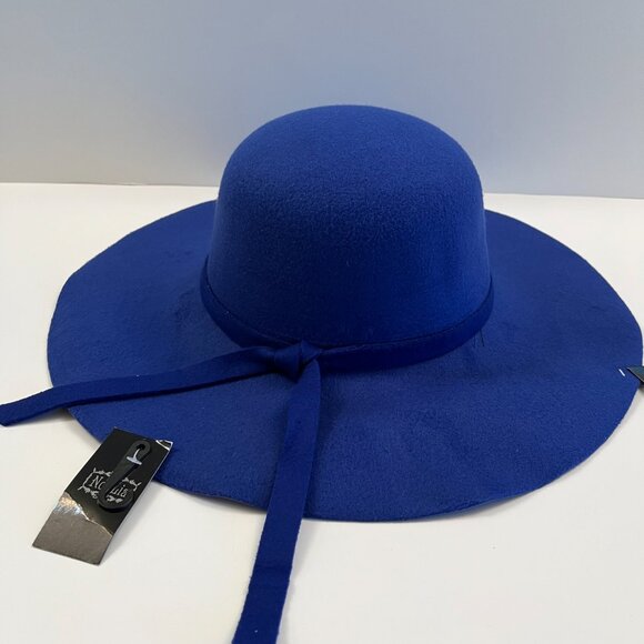 Floppy Hat - W/Bow Knot- Royal Blue - Dressy Sunday Hat - NWT - Picture 3 of 8